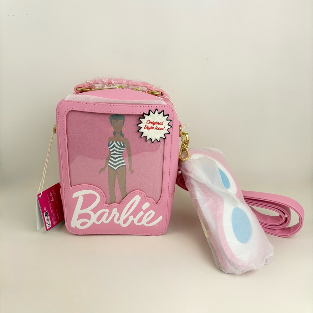 Loungefly Barbie 65th Anniversary Hard Tag Crossbody Bag New With Tags - Picture 16 of 16
